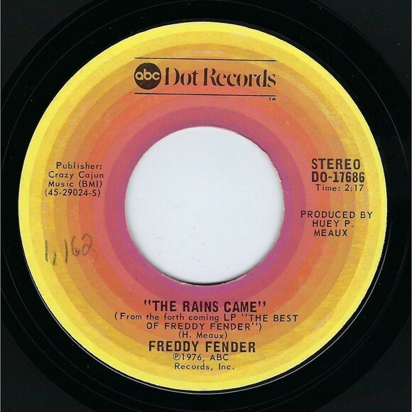 Freddy Fender 45 The Rains Came / Sugar Coated Love on ABC Dot EX Country - Picture 1 of 2